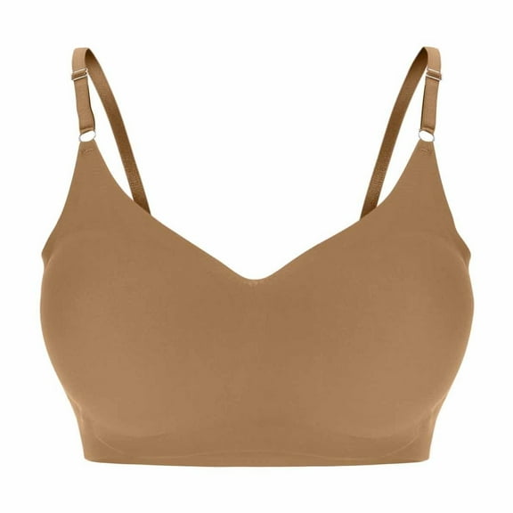 Tauxra Women Bra,Casual Solid Color Seamless with Wireless Push Up Support