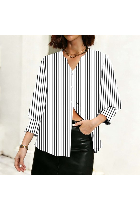 Women Button Up Cardigan, 3/4 Sleeve V Neck Open Front Knit Top for Spring and Summer, Casual Soft Longline Layering Piece for Women