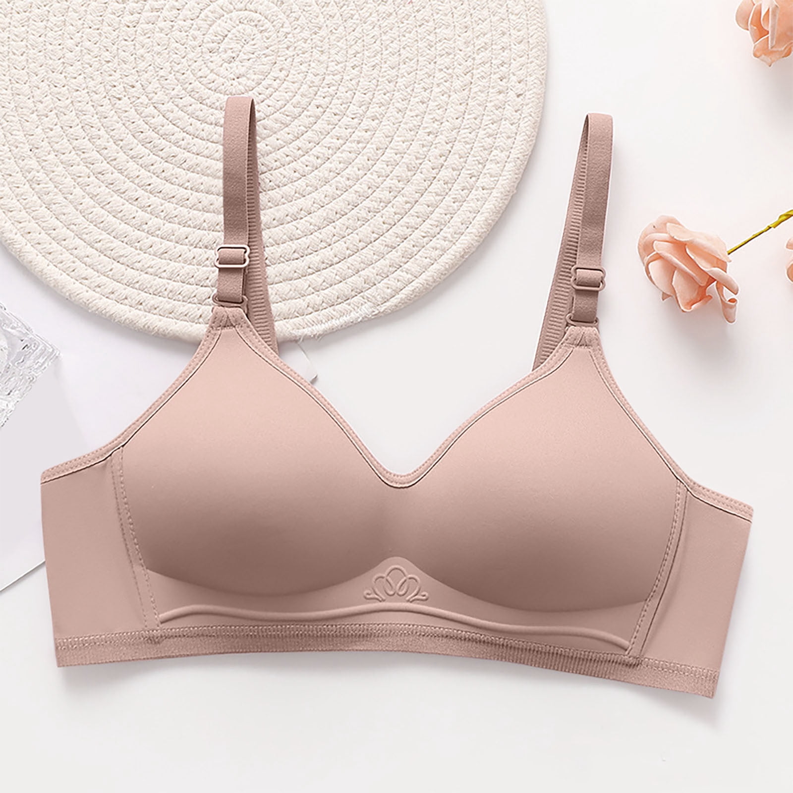 Solid Color Bra Tauxra Women Solid Color Bra,Casual Backless Seamless Push Up with ...