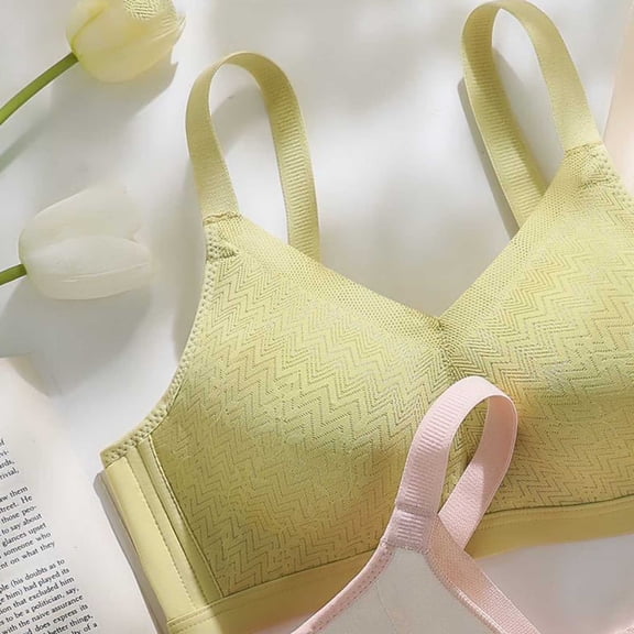 Tauxra Women's Bra Casual Embroidery Lace Bra with Comfortable