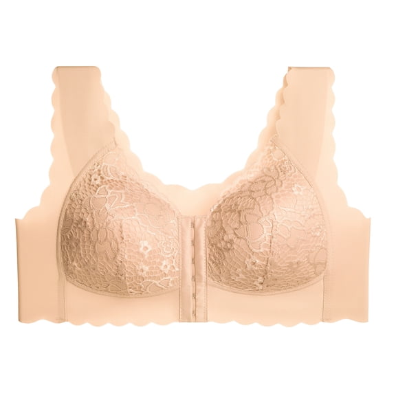 Tauxra Women's Bra Casual Front Closure Thin Bra with Support,Lingerie for Women