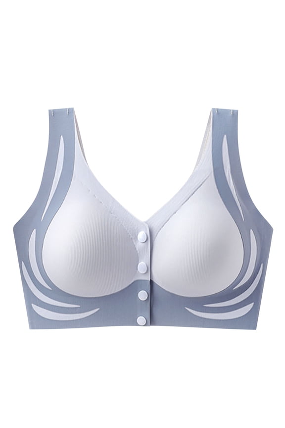 Women's Bra,Casual Front Closure Wireless Everyday Bra with Lift Support