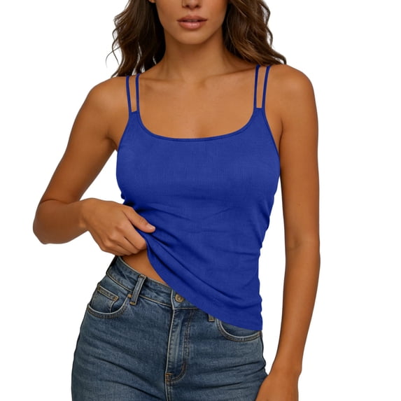 Tauxra Women's Camisole Top for Sleepwear and Loungewear, Sequin Round Neck Tank with Soft Material, Comfortable Home and Casual Wear