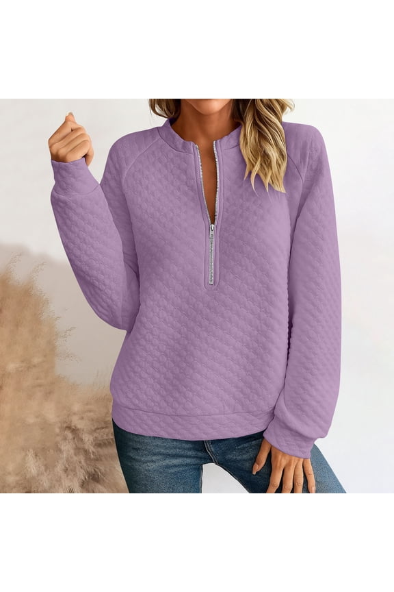 Women's Casual Tops,Women's Top,Long Sleeve Stand Collar Pullover Casual,Casual Womens Tops
