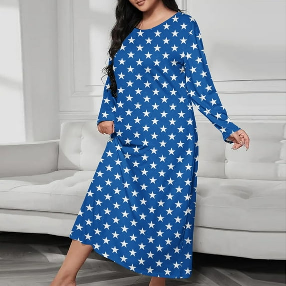 Tauxra Women's Long Robe, Casual Loose Home Wear Pajamas with Relaxed