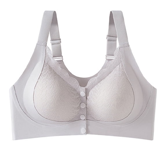 Tauxra Women's Plus Size Bra Casual Lace Front Closure Thin Bra with Comfortable