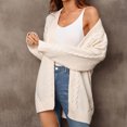 thumbnail image 1 of Tauxra Womens Cardigan Sweaters,Jackets for Women Casual,Women's Knit Cardigan, Solid Color V Neck Long Sleeve,Long Cardigan Sweaters for Women, 1 of 7