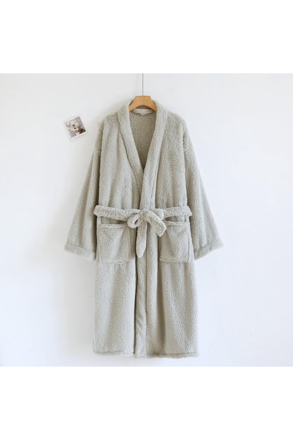 Womens Fall Fashion,Women's Flannel Robe,Long Sleeve Button Pocket Home Bathrobe,Cardigan for Women