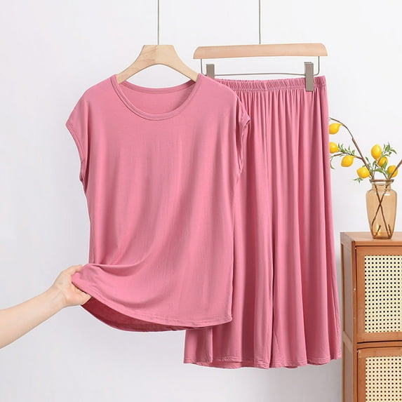 Tauxra Womens Summer Sleepwear,Women's Pajama,Summer Solid Color Suspender Loose,Womens Pajama