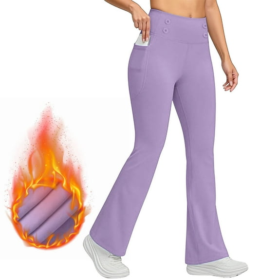 Tauxra Workout Leggings for Women,Women's Solid Color Fleece Lined Yoga Workout Running Athletic Pants,Leggings for Women