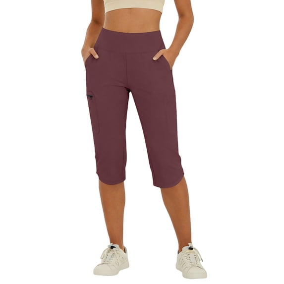 Tauxra Yoga Capri Pants for Women with Pockets 7/8 Length Fit Tummy Control Athletic Joggers