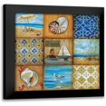 thumbnail image 1 of Tava Studios 12x12 Black Modern Framed Museum Art Print Titled - Beach Scenes, 1 of 5