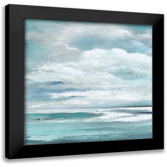 Tava Studios 12x12 Black Modern Framed Museum Art Print Titled - Billowing Clouds