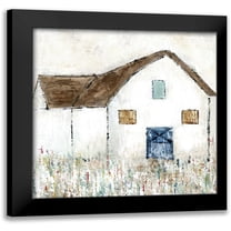 Tava Studios 12x12 Black Modern Framed Museum Art Print Titled - Country Barn I