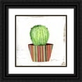 thumbnail image 1 of Tava Studios 12x12 Black Ornate Wood Framed with Double Matting Museum Art Print Titled - Boho Cacti III, 1 of 4