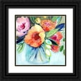 thumbnail image 1 of Tava Studios 12x12 Black Ornate Wood Framed with Double Matting Museum Art Print Titled - Fantasy Flowers, 1 of 4