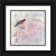 thumbnail image 1 of Tava Studios 12x12 Black Ornate Wood Framed with Double Matting Museum Art Print Titled - Lavender Finch I, 1 of 4