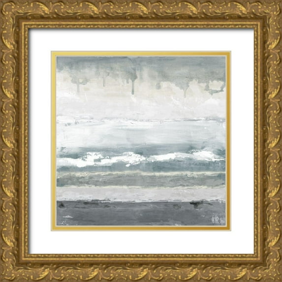 Tava Studios 12x12 Gold Ornate Wood Framed with Double Matting Museum Art Print Titled - Soft Bay II