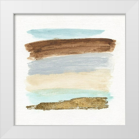 Tava Studios 12x12 White Modern Wood Framed Museum Art Print Titled - Blue Rhythm IV