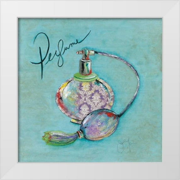 Tava Studios 12x12 White Modern Wood Framed Museum Art Print Titled - Perfume
