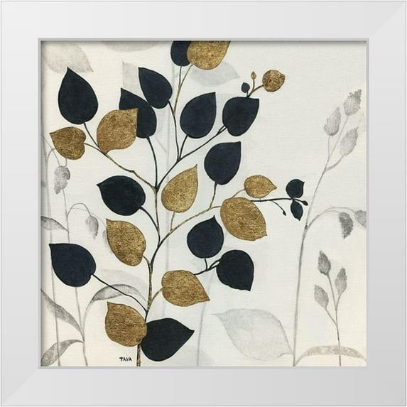 Tava Studios 12x12 White Modern Wood Framed Museum Art Print Titled - Silhouette Neutre I