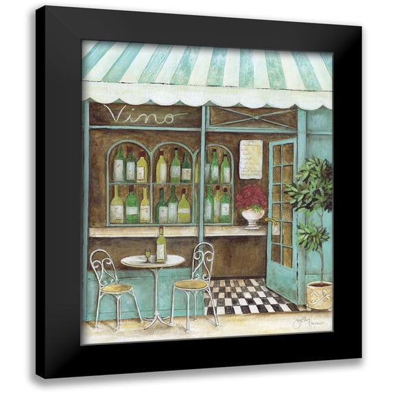 Tava Studios 12x14 Black Modern Framed Museum Art Print Titled - Vino