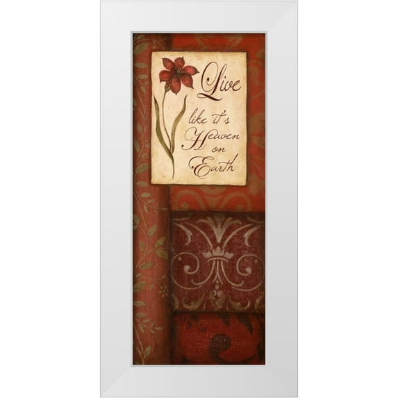 Tava Studios 12x24 White Modern Wood Framed Museum Art Print Titled - Heaven on Earth