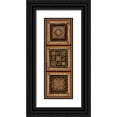 thumbnail image 1 of Tava Studios 13x32 Black Ornate Wood Framed with Double Matting Museum Art Print Titled - Folk Art Panel II, 1 of 4