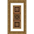 thumbnail image 1 of Tava Studios 13x32 Gold Ornate Wood Framed with Double Matting Museum Art Print Titled - Folk Art Panel II, 1 of 4