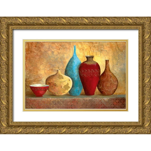 Tava Studios 14x11 Gold Ornate Wood Framed with Double Matting Museum Art Print Titled - Villa Romantica