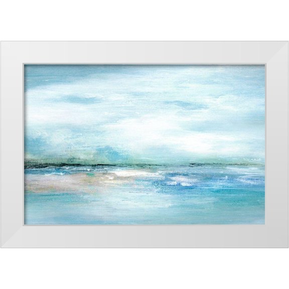 Tava Studios 14x11 White Modern Wood Framed Museum Art Print Titled - Silhouette Sunset