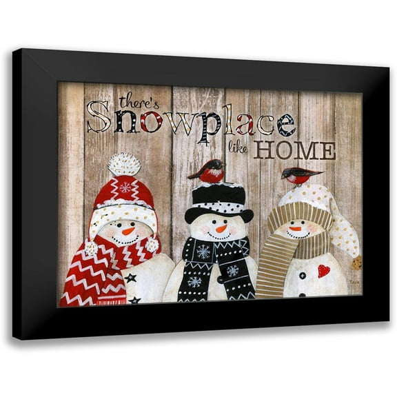 Tava Studios 14x12 Black Modern Framed Museum Art Print Titled - Snowplace Like Home