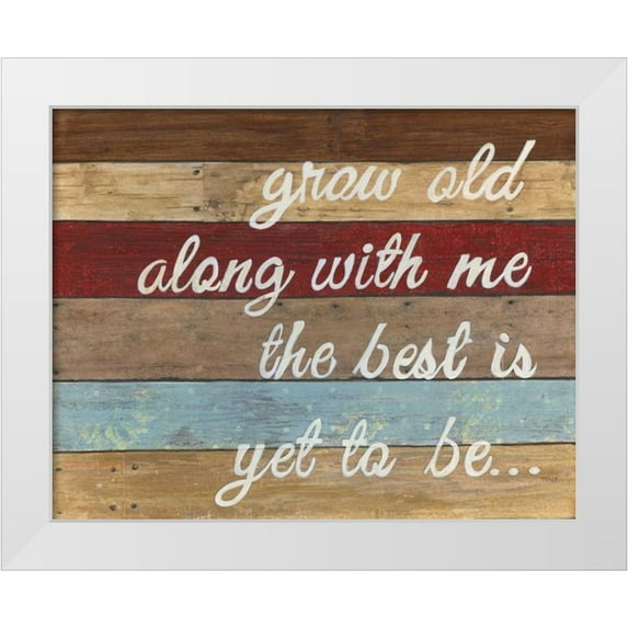 Tava Studios 14x12 White Modern Wood Framed Museum Art Print Titled - The Best Is Yet To Be