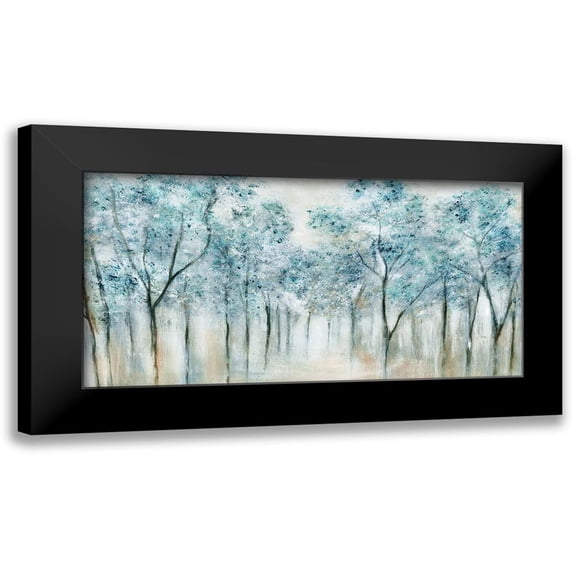 Tava Studios 14x9 Black Modern Framed Museum Art Print Titled - Spring Blue