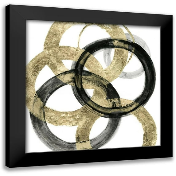 Tava Studios 15x15 Black Modern Framed Museum Art Print Titled - Ring I