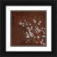 thumbnail image 1 of Tava Studios 15x15 Black Ornate Wood Framed with Double Matting Museum Art Print Titled - Cherry Blossoms on Cinnabar I, 1 of 4