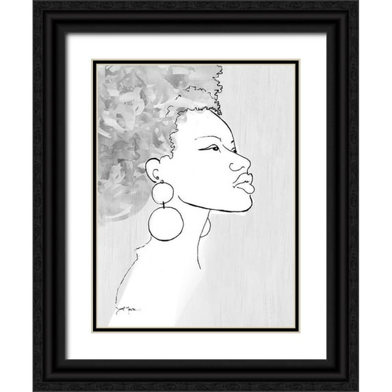 Tava Studios 15x18 Black Ornate Wood Framed with Double Matting Museum Art Print Titled - Born This Way