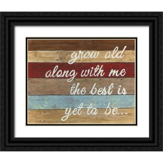 Tava Studios 18x15 Black Ornate Wood Framed with Double Matting Museum Art Print Titled - The Best Is Yet To Be