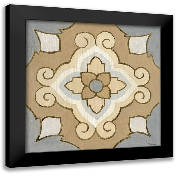 Tava Studios 20x20 Black Modern Framed Museum Art Print Titled - Mattonella I