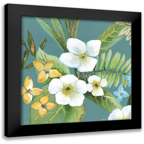 Tava Studios 20x20 Black Modern Framed Museum Art Print Titled - Rainforest I