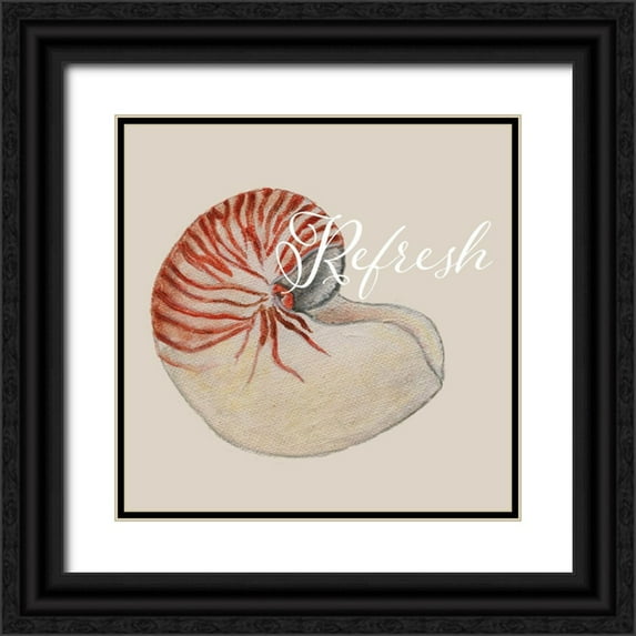 Tava Studios 20x20 Black Ornate Wood Framed with Double Matting Museum Art Print Titled - Refresh