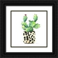 thumbnail image 1 of Tava Studios 20x20 Black Ornate Wood Framed with Double Matting Museum Art Print Titled - Spotted Cactus, 1 of 4