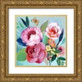 thumbnail image 1 of Tava Studios 20x20 Gold Ornate Wood Framed with Double Matting Museum Art Print Titled - Happy Flowers I, 1 of 4