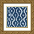 thumbnail image 1 of Tava Studios 20x20 Gold Ornate Wood Framed with Double Matting Museum Art Print Titled - Shibori Blue IV, 1 of 4