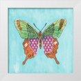 thumbnail image 1 of Tava Studios 20x20 White Modern Wood Framed Museum Art Print Titled - Butterfly on Blue, 1 of 4