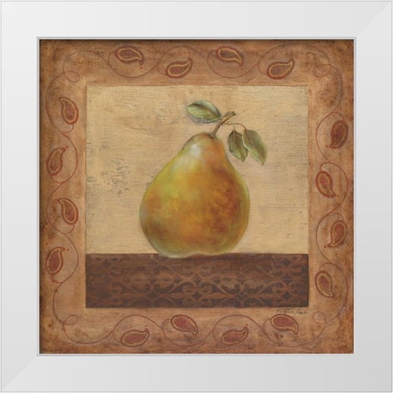 Tava Studios 20x20 White Modern Wood Framed Museum Art Print Titled - Elegant Edibles I
