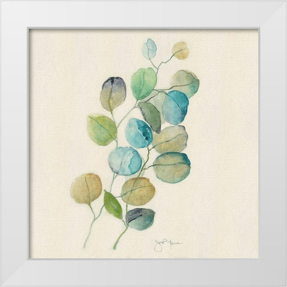 Tava Studios 20x20 White Modern Wood Framed Museum Art Print Titled - Eucalyptus I