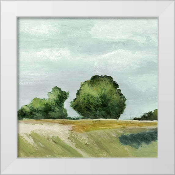 Tava Studios 20x20 White Modern Wood Framed Museum Art Print Titled - Ridgeline Vintage I
