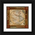 thumbnail image 1 of Tava Studios 26x26 Black Ornate Wood Framed with Double Matting Museum Art Print Titled - Corners of the Earth, 1 of 4