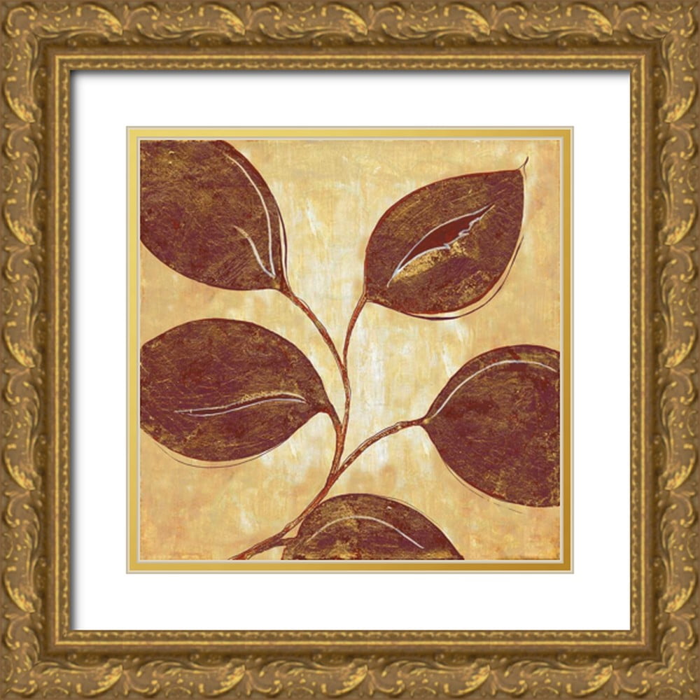 Framed Small - Sapphire And Gold Urn II By Tava Studios - Blue